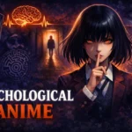 Psychological anime artwork showing a mysterious female character, symbolizing mind games, deep emotions, and mental struggles in anime stories