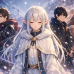 Anime characters in a snowy scene representing the most anticipated anime of Winter 2026.