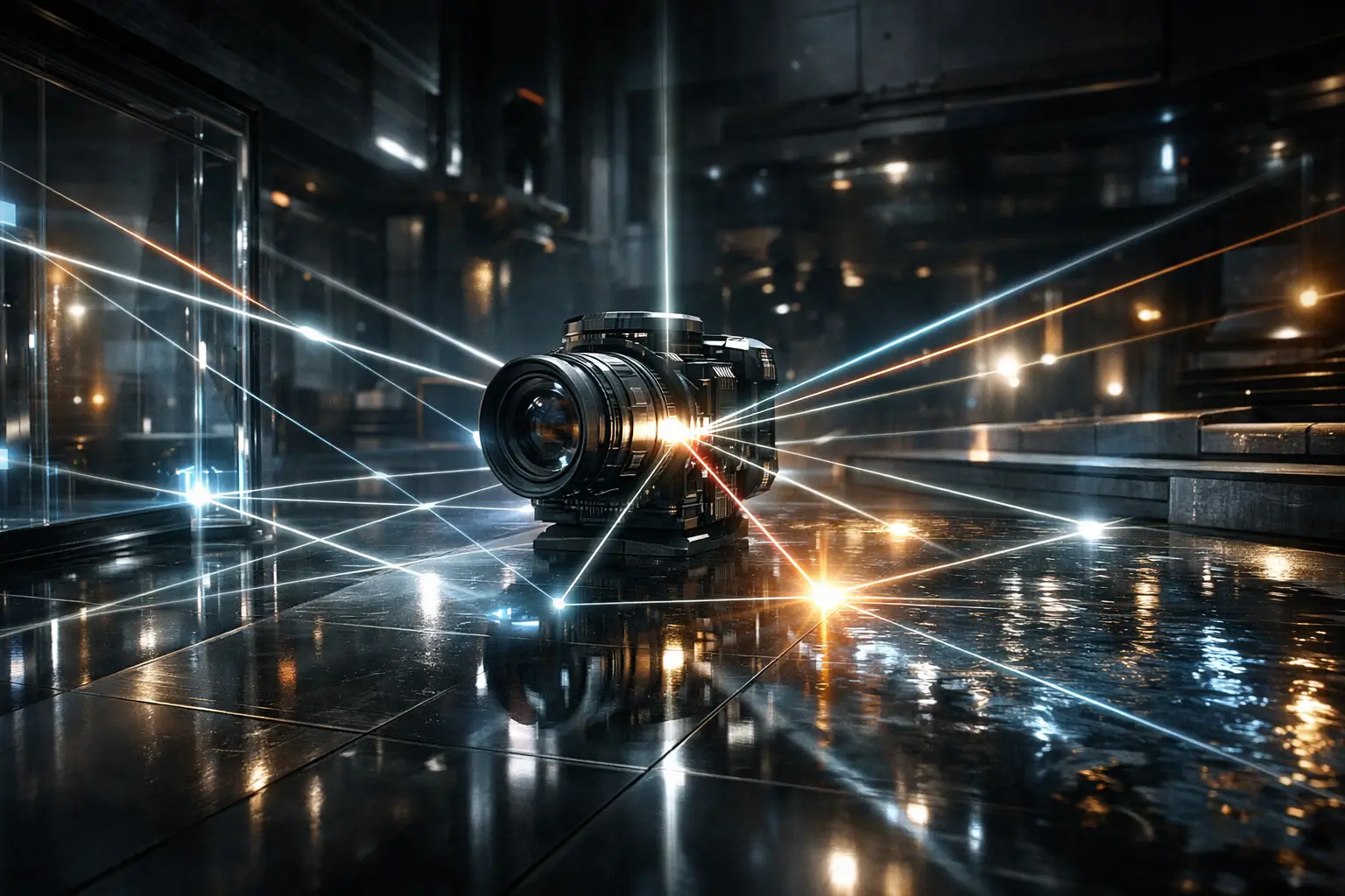 Real-Time Ray Tracing technology visualizing dynamic light reflections and global illumination inside a modern game engine environment